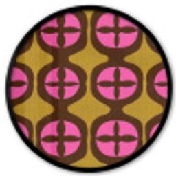 Modern - Patroon - Roze Fotolijst rond zonder passe partout klein 856 -3d