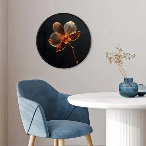 Orchidee - Doorzichtig - Bloem Fotolijst rond zonder passe partout klein -sfeer2