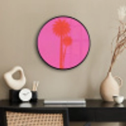 Palmbomen - Modern - Roze Fotolijst rond zonder passe partout klein -sfeer1