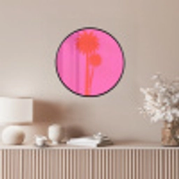 Palmbomen - Modern - Roze Fotolijst rond zonder passe partout klein -sfeer3