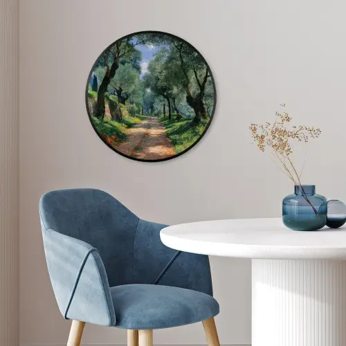 Pad - Bomen - Schaduw - Fotolijst rond zonder passe partout klein -sfeer2