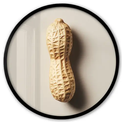 Pinda - Ruw - Beige Fotolijst rond zonder passe partout klein -3d