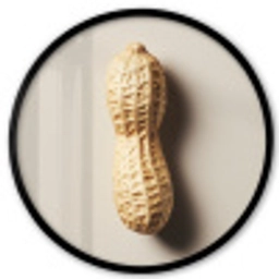 Pinda - Ruw - Beige Fotolijst rond zonder passe partout klein -3d