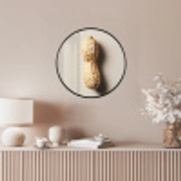 Pinda - Ruw - Beige Fotolijst rond zonder passe partout klein -sfeer3