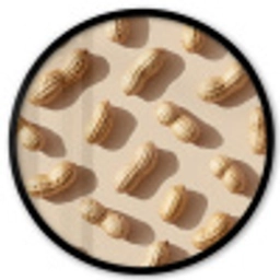 Pinda's - Patroon - Beige Fotolijst rond zonder passe partout klein -3d
