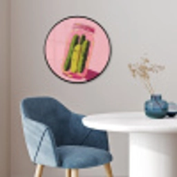 Augurken - Pot - Schaduw - Roze Fotolijst rond zonder passe partout klein -sfeer2