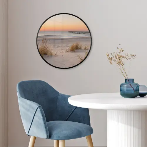 Pier - Zonsondergang - Strand Fotolijst rond zonder passe partout klein -sfeer2
