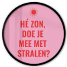 Roze - Zon - Quote Fotolijst rond zonder passe partout klein -3d
