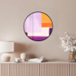 Vlakken - Abstract - Rechthoekig - Oranje Fotolijst rond zonder passe partout klein -sfeer3