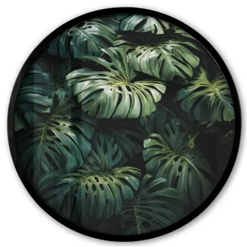 Plant - Monstera - Lichtinval Fotolijst rond zonder passe partout klein -3d