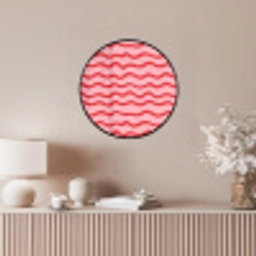 Speels - Patroon - Rood Fotolijst rond zonder passe partout klein 856 -sfeer3