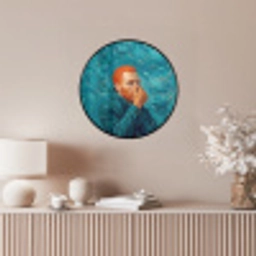 Portret - Klassiek - Blauw Fotolijst rond zonder passe partout klein -sfeer3