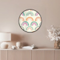 Regenboog - Pastel - Patroon Fotolijst rond zonder passe partout klein -sfeer3