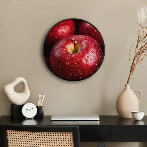 Rood - Appels - Fruit Fotolijst rond zonder passe partout klein -sfeer1
