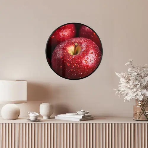 Rood - Appels - Fruit Fotolijst rond zonder passe partout klein -sfeer3