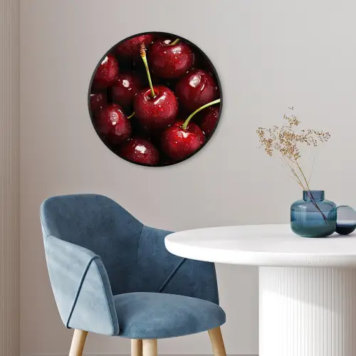 Rood - Fruit - Kersen Fotolijst rond zonder passe partout klein -sfeer2