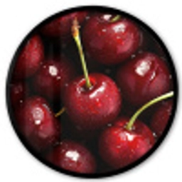 Rood - Fruit - Kersen Fotolijst rond zonder passe partout klein -3d