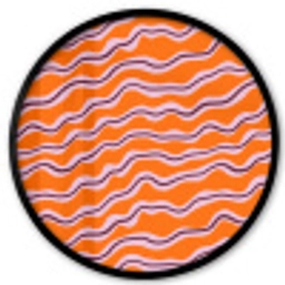 Retro - Golvend - Oranje Fotolijst rond zonder passe partout klein 856 -3d