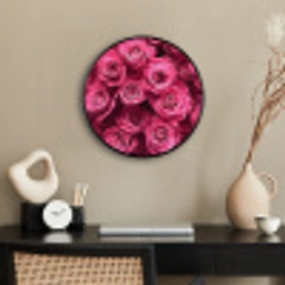 Rozen - Pink - Bloem Fotolijst rond zonder passe partout klein -sfeer1