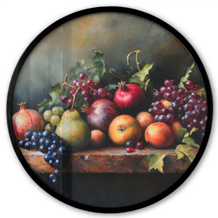 Rustiek - Stilleven - Fruit Fotolijst rond zonder passe partout klein -3d
