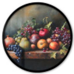 Rustiek - Stilleven - Fruit Fotolijst rond zonder passe partout klein -3d