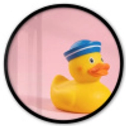 Matroos - Eend - Roze Fotolijst rond zonder passe partout klein -3d