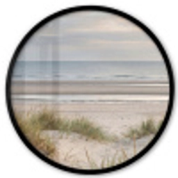 Zandstrand - Bewolkt - Duinen Fotolijst rond zonder passe partout klein -3d