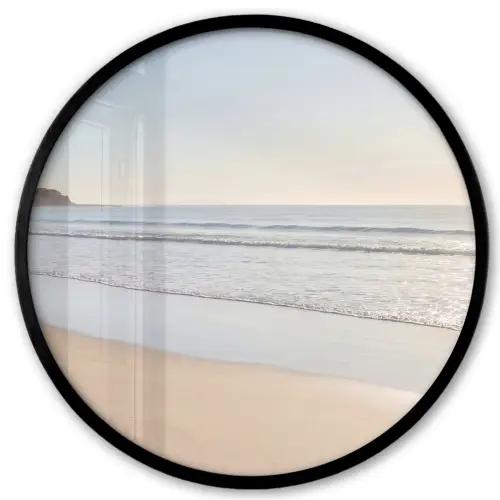 Zee - Zon - Zand Fotolijst rond zonder passe partout klein -3d