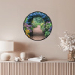 Doorkijk - Bloemen - Hortensia - Pad Fotolijst rond zonder passe partout klein -sfeer3