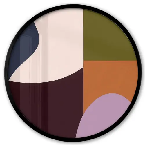 Vormen - Abstract - Kleuren - Vierkant Fotolijst rond zonder passe partout klein -3d