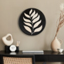 Blad - Wit - Minimalistisch Fotolijst rond zonder passe partout klein -sfeer1