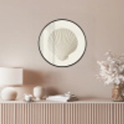 Schelp - Minimalistisch - Wit Fotolijst rond zonder passe partout klein -sfeer3