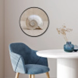 Schelp - Spiraal - Beige Fotolijst rond zonder passe partout klein -sfeer2
