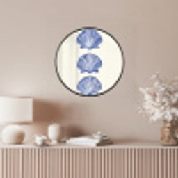 Schelpen - Blauw - Patroon Fotolijst rond zonder passe partout klein -sfeer3