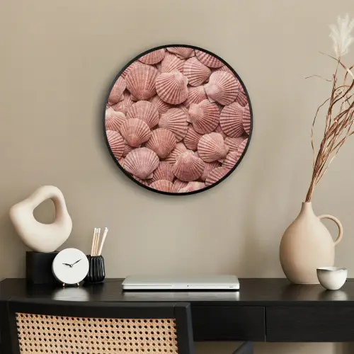 Schelpen - Patroon - Roze Fotolijst rond zonder passe partout klein -sfeer1