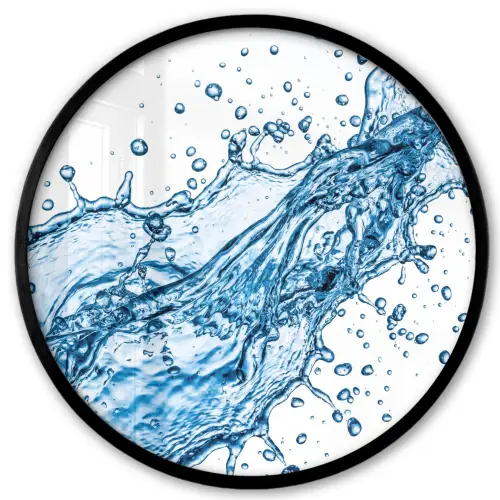 Spash - Water - Blauw Fotolijst rond zonder passe partout klein -3d