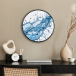 Spash - Water - Blauw Fotolijst rond zonder passe partout klein -sfeer1
