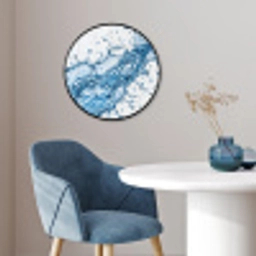 Spash - Water - Blauw Fotolijst rond zonder passe partout klein -sfeer2