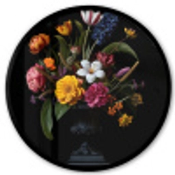 Lente - Bloemen - Klassiek - Vaas Fotolijst rond zonder passe partout klein -3d