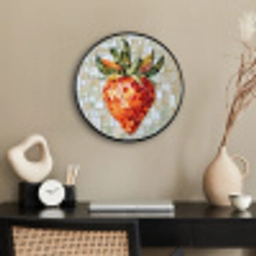 Aardbei - Rood - Mozaïek - Fruit Fotolijst rond zonder passe partout klein -sfeer1