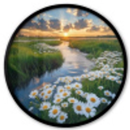 Beekje - Landschap - Margriet Fotolijst rond zonder passe partout klein -3d