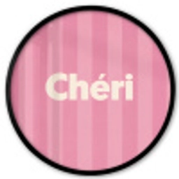 Gestreept - Roze - Chéri Fotolijst rond zonder passe partout klein -3d
