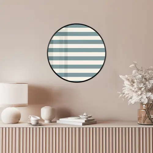 Strepen - Modern - Blauw Fotolijst rond zonder passe partout klein 856 -sfeer3