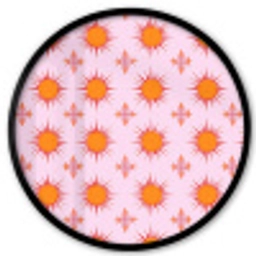 Zon - Patroon - Roze Fotolijst rond zonder passe partout klein 856 -3d