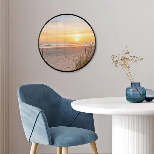 Zonsondergang - Duinen - Zee Fotolijst rond zonder passe partout klein -sfeer2