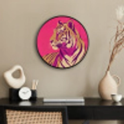 Tijger - Modern - Neon Fotolijst rond zonder passe partout klein -sfeer1