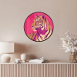 Tijger - Modern - Neon Fotolijst rond zonder passe partout klein -sfeer3