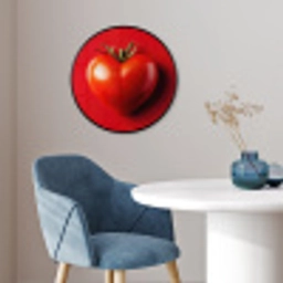Tomaat - Rood - Hart Fotolijst rond zonder passe partout klein -sfeer2
