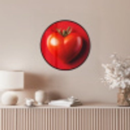 Tomaat - Rood - Hart Fotolijst rond zonder passe partout klein -sfeer3
