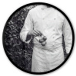 Tomaten - Chef - Zwart - Wit Fotolijst rond zonder passe partout klein -3d